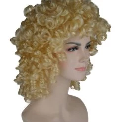 HPO Men's Womens Medium Curly Olympian Lady Wigs Collections | Cosplay Halloween Wigs | Premium Breathable Capless Cap