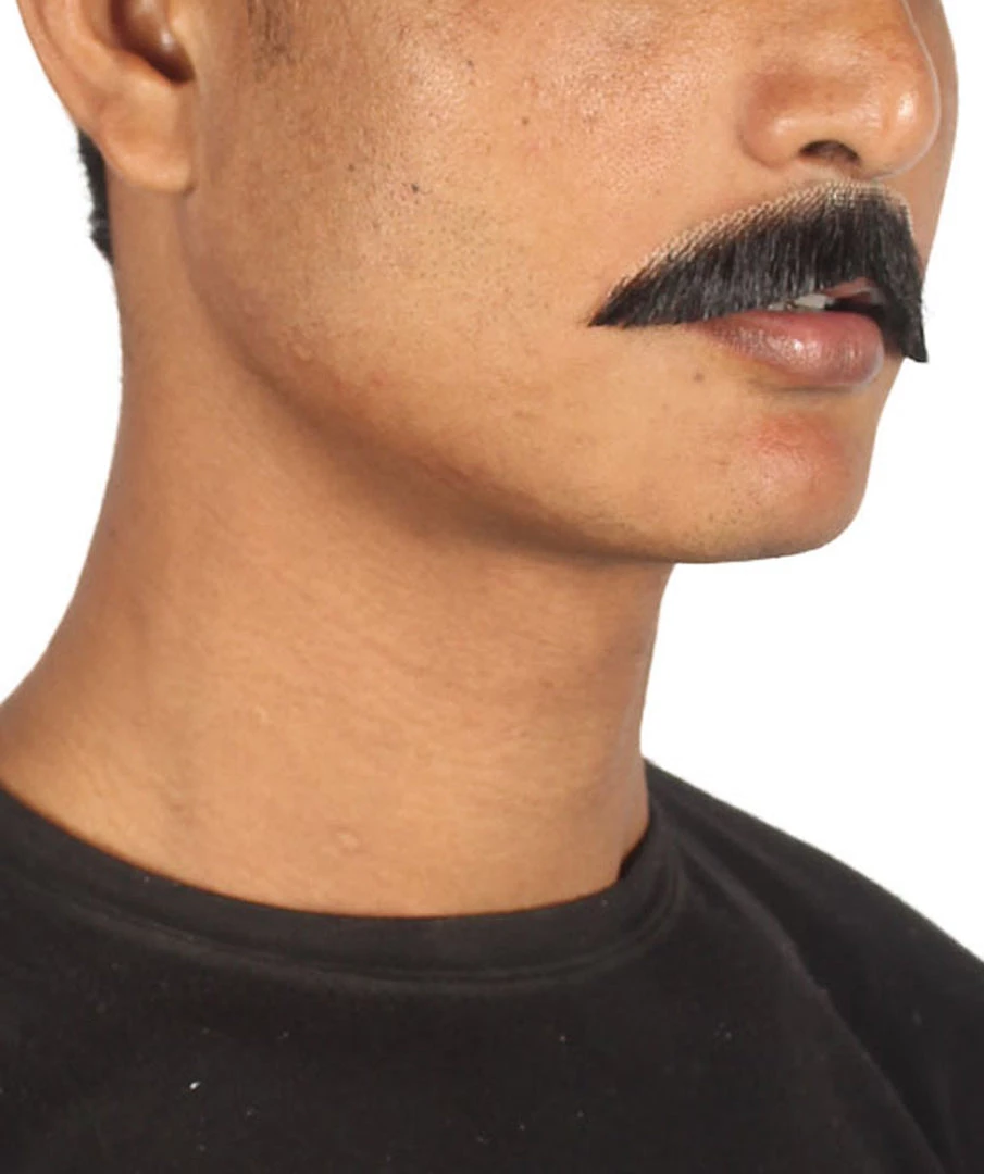 HPO Men's Painter Brush Style Moustache Set | Black Cosplay Facial Hair