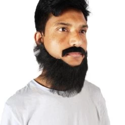 HPO Men's Synthetic Hair Long Beard Cosplay Facial Hair Multiple Color Options