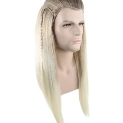 HPO Men's Elf Mens Wig | Blonde Cosplay Halloween Wig | Premium Breathable Capless Cap