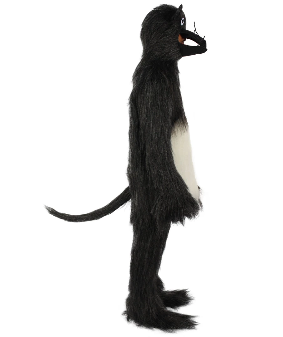 HPO White And Black Mouse Costume With Mask And Tail - Long Breathable Synthetic Fibers Bundle