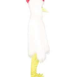 Men's HPO White Chicken Costume With Mask - Long Synthetic Fibers