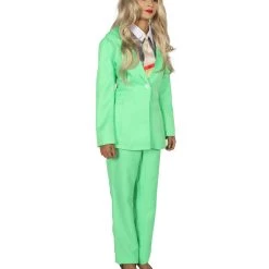 HPO Adult Women's EXCLUSIVE! Deluxe Singer Party Suit Costume | Lt. Green Cosplay Costume