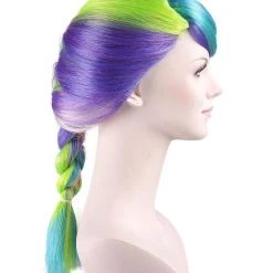 HPO Colorful Babe Sexy Womens Wig | Braided Cosplay Halloween Wig | Premium Breathable Capless Cap Men's
