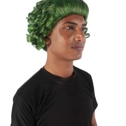 HPO Men's Green Mens Wig | Movie Cosplay Halloween Wig | Premium Breathable Capless Cap
