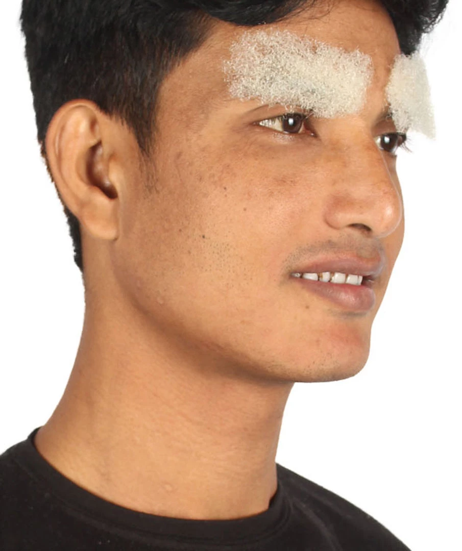 HPO Men's Fancy Style Eyebrow Set | White Cosplay Eyebrow Hair