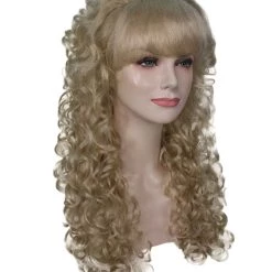 BC Adult Women's Blonde Color Curly Medium Length Trendy Wig