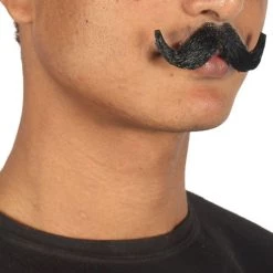 HPO Men's Stylish Moustache Set | Black Cosplay Facial Hair