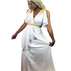 HPO Adult Women's Full Length Greek Goddess Costume | White Cosplay Costume