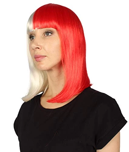 HPO Womens Two-tone Medium Bob Wig | Premium Breathable Capless Cap