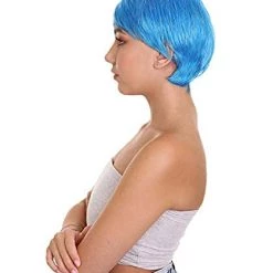 HPO Short Womens Wig | Cosplay Blue Wig | Premium Breathable Capless Cap Men's
