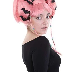 HPO Womens Coral Bat Angel Wig, Pink | Premium Breathable Capless Cap Women's