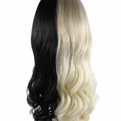 HPO Adult Womens Wig W/ Light Pink Bows | Black & Blonde Celebrity Wig | Premium Breathable Capless Cap Men's