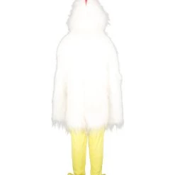 Men's HPO White Chicken Costume With Mask - Long Synthetic Fibers