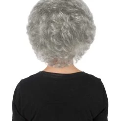 HPO Adult Women’s 80s American Sitcom Grandma Short Curly Grey Wig Men's