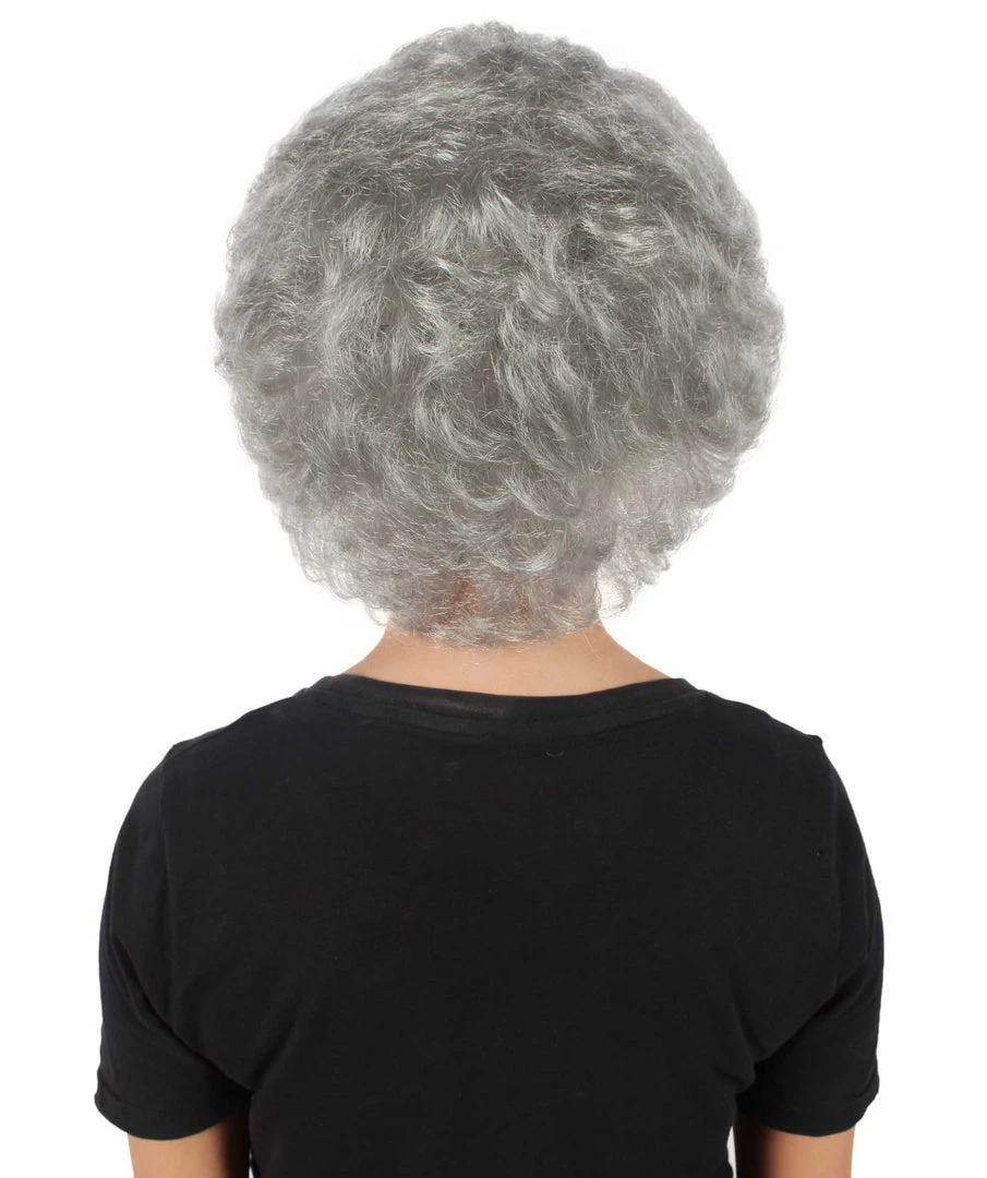 HPO Adult Women’s 80s American Sitcom Grandma Short Curly Grey Wig Men's