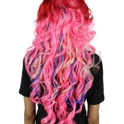 HPO Men's Red-Pink Womens Wig | Character Cosplay Halloween Wig | Premium Breathable Capless Cap