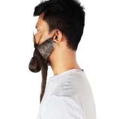 Men's Handlebar Human Hair Mustache | Brown Facial Hair | HPO