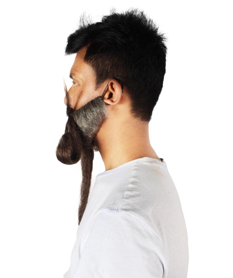 Men's Handlebar Human Hair Mustache | Brown Facial Hair | HPO