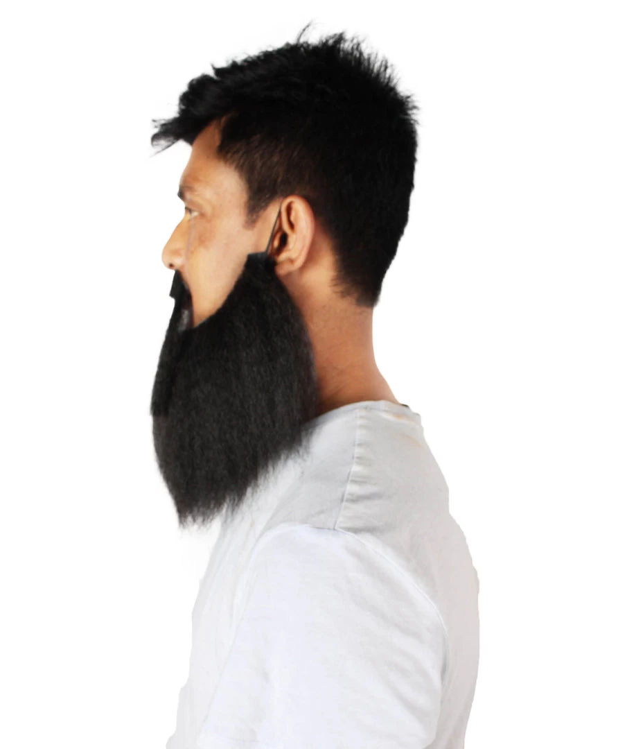 HPO Men's Synthetic Hair Long Beard Cosplay Facial Hair Multiple Color Options