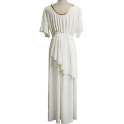 HPO Adult Women's Full Length Greek Goddess Costume | White Cosplay Costume