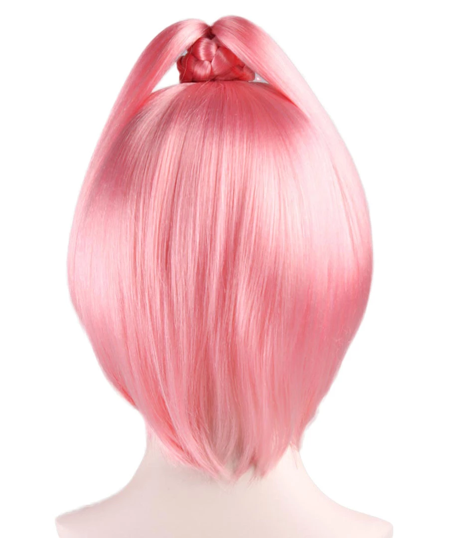 HPO Kawaii Pink Womens Wig | Character Bob Cosplay Halloween Wig | Premium Breathable Capless Cap