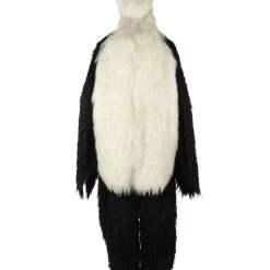 HPO White And Black Panda Costume With Wig & Mask - Long Breathable Synthetic Fibers Bundle