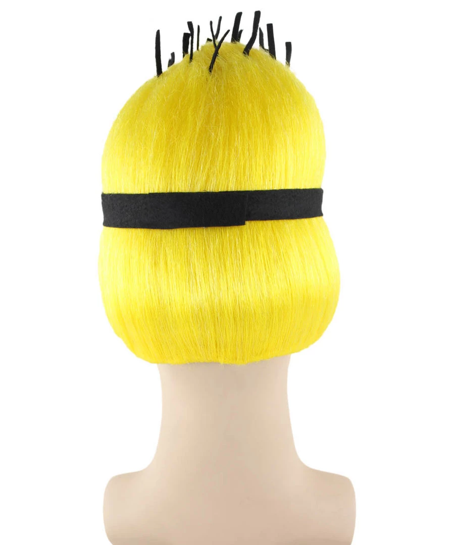 HPO Animation Yellow Mens Wig | Short Yellow Wig | Premium Breathable Capless Cap