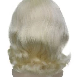 HPO Women's Blonde Color Straight Shoulder Length 50's Flip Wig With White Headband | Premium Breathable Capless Cap