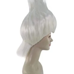 HPO Women's Womens Mermaid Witch Wig | White Storybook & Fairytale Wigs | Premium Breathable Capless Cap