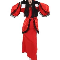 HPO Adult Women's Day Of The Dead Bride Costume | Red Cosplay Costume