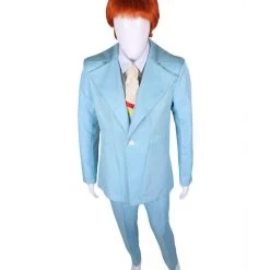 HPO 70's Rock Star | Powder Blue Suit With Dickie And Tie | Premium Halloween Costume | Multiple Color Options Men's