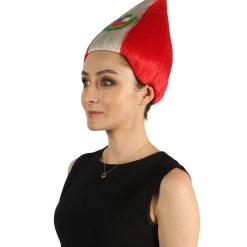 FLAGWIGS Women's Peru Flag Sports Troll Wig | Premium Breathable Capless Cap