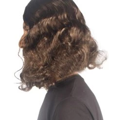 HPO Mens Biblical Wig And Beard Set Brown | Premium Breathable Capless Cap