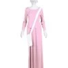 HPO Adult Women's Dress Handmaid Costume With Bag And Bonnet | Pink Cosplay Costume