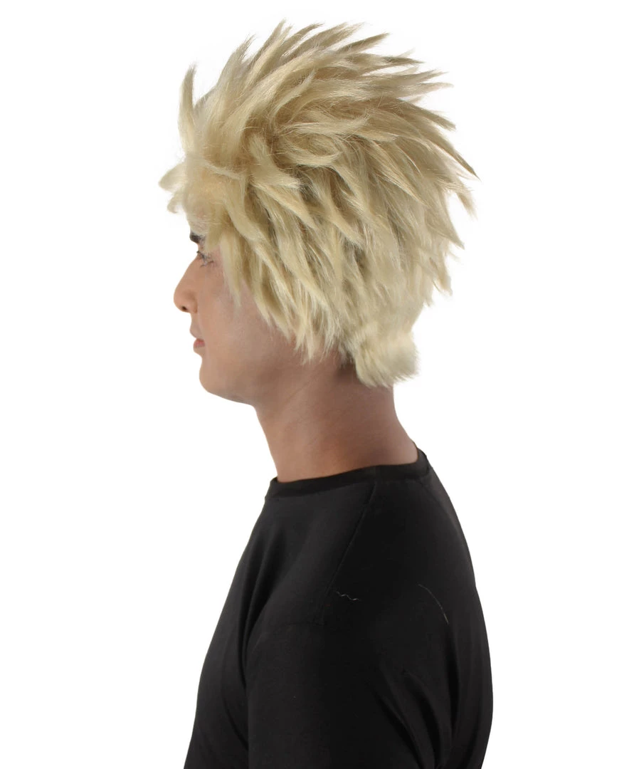 HPO Adult Men's Japanese Superhero Manga Blonde Spiky Wig