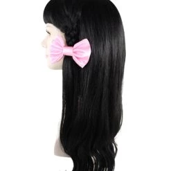 HPO Adult Womens Wig W/ Light Pink Bows | Black & Blonde Celebrity Wig | Premium Breathable Capless Cap Men's