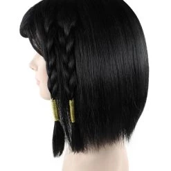 HPO Game Captain Womens Wig | Short Black Cosplay Wig | Premium Breathable Capless Cap