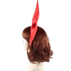 HPO Singer Women's Short Straight Wig | W/ Large Red Bow Brown & Blonde Celebrity Wig | Premium Breathable Capless Cap