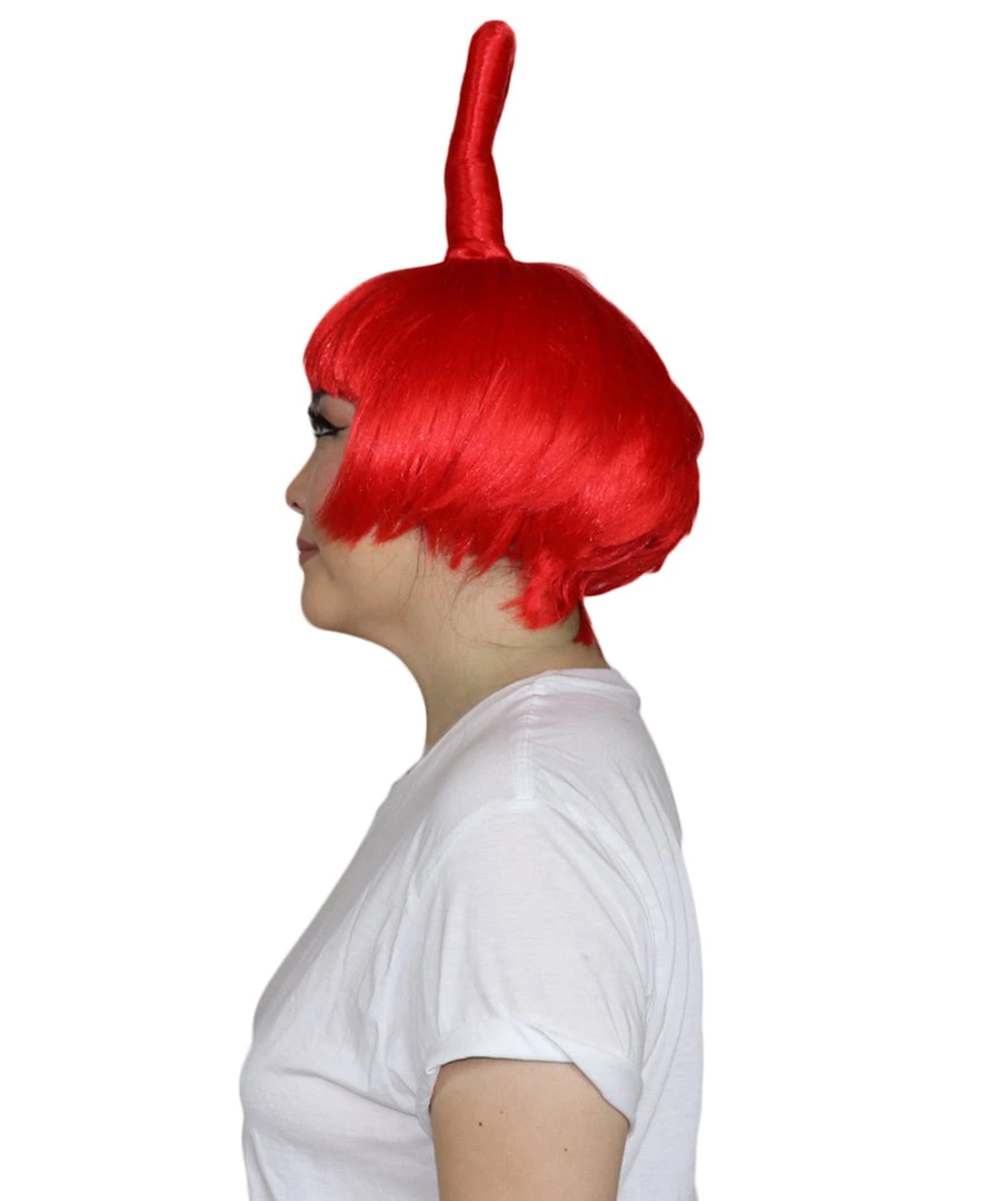 HPO Animation Creature Womens Wig | Red Sexy Cosplay Party Halloween Wig | Premium Breathable Capless Cap