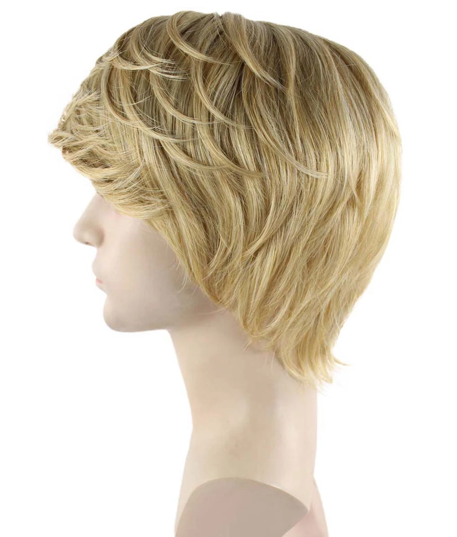 HPO Men's Snow Movie Mens Wig | Blonde Cosplay Halloween Wig | Premium Breathable Capless Cap