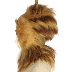 HPO Furry Fox Collection | Women's White And Blonde Straight Furry Cat Cosplay Wig & Mask | Premium Breathable Capless Cap