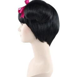 HPO Singer Double Bun Womens Wig | Hot Pink & Black Wig | Premium Breathable Capless Cap Men's