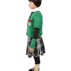 HPO Adult Women's Korean Zombie Bloodstain School Uniform & Green Sweater | Multiple Size Options