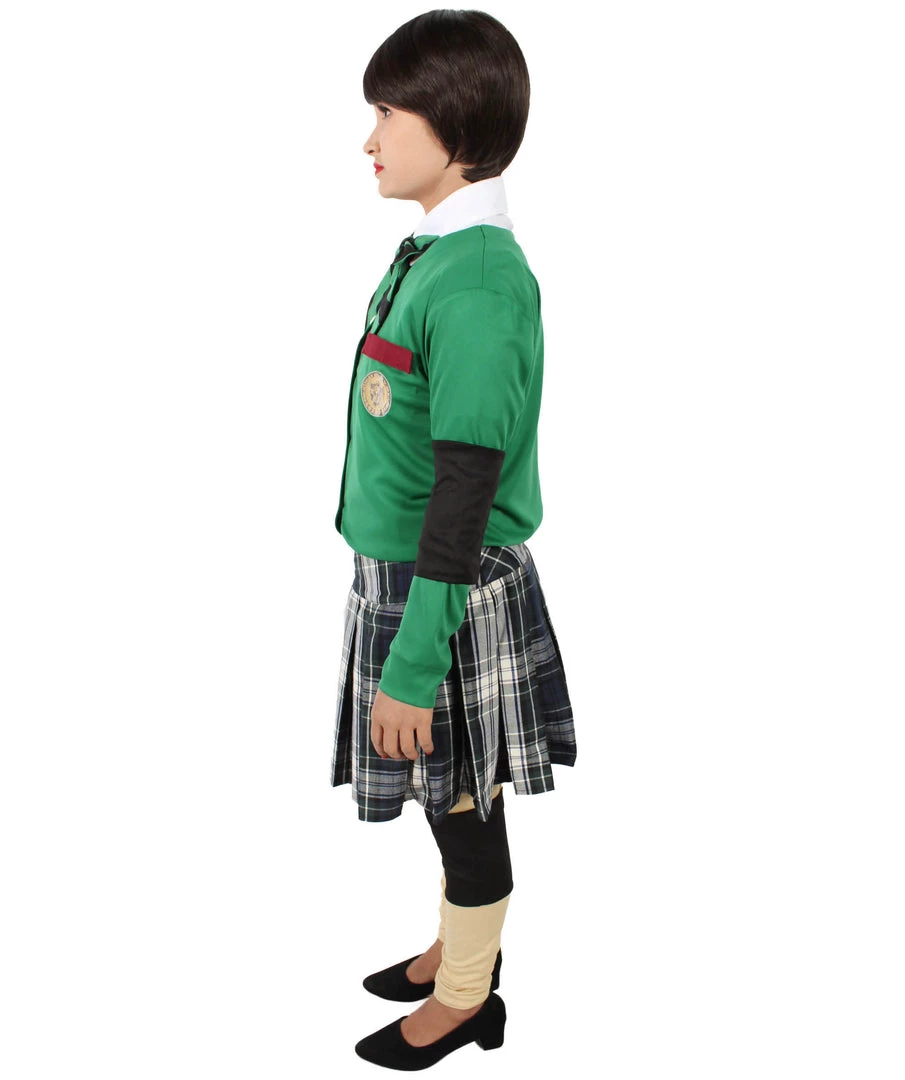 HPO Adult Women's Korean Zombie Bloodstain School Uniform & Green Sweater | Multiple Size Options