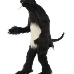 HPO White And Black Mouse Costume With Mask And Tail - Long Breathable Synthetic Fibers Bundle