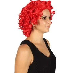 HPO Women's Womens Colonial Historical Curly Wig | Multiple Colors | Premium Breathable Capless Cap