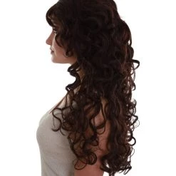 BC Adult Women's Brown Color Curly Medium Length Trendy Wig