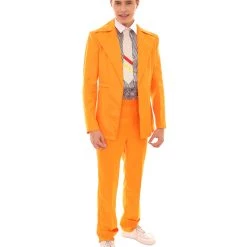 HPO 70's Rock Star | Powder Blue Suit With Dickie And Tie | Premium Halloween Costume | Multiple Color Options Men's
