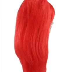 HPO Women's Womens Clown Girl Ponytail Red Wig | Super Jumbo Character Cosplay Halloween Wig | Premium Breathable Capless Cap